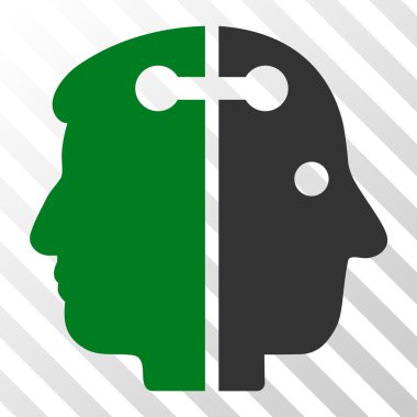 Çift kafa bağlantı vektör simgesi