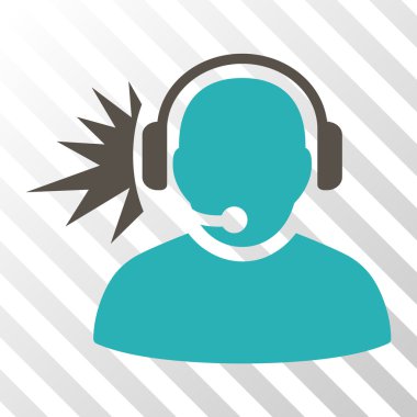 Operatör kulaklık sinyal vektör simgesi