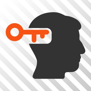Akıl anahtar vektör simgesi
