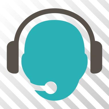 Operatör kafa vektör simgesi