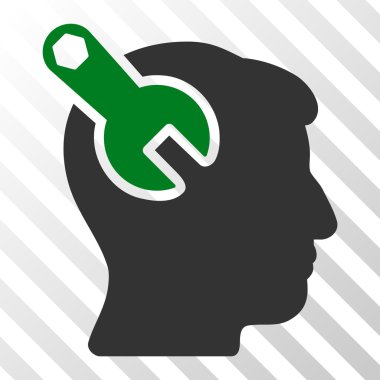 Kafa Nöroloji anahtar vektör simgesine