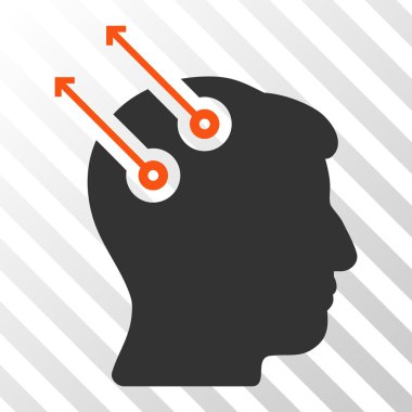 Sinirsel arayüz fişler vektör simgesi