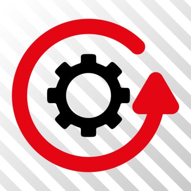 Gearwheel döndürme yönünü vektör simgesi