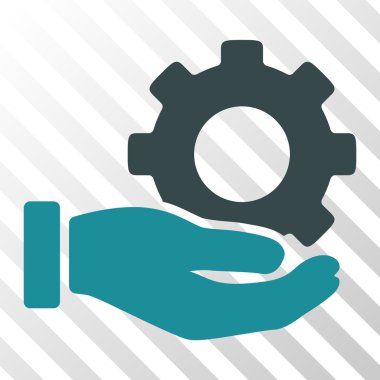 Mekanik vites hizmet el vektör simgesi