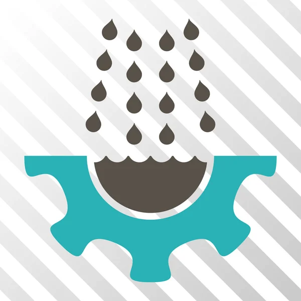 Vector de engranajes de servicio de ducha de agua Icono — Vector de stock