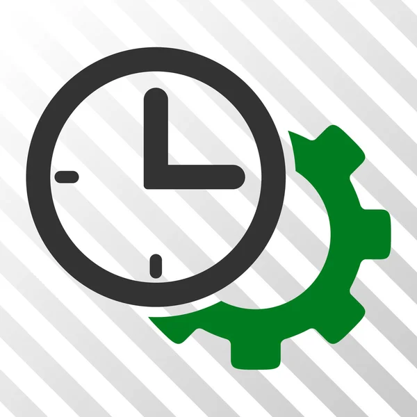 Icono de Vector de Engranaje de Configuración de Tiempo — Vector de stock