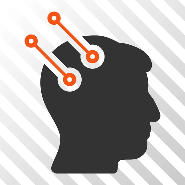 Conectores de interfaz neuronal Vector Icono — Vector de stock