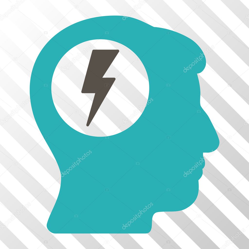 Brain Electric Shock Vector Icon — Stock Vector © ahasoft 127595442