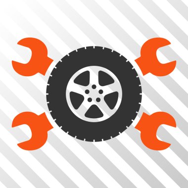 Lastik hizmet anahtarı vektör simgesi