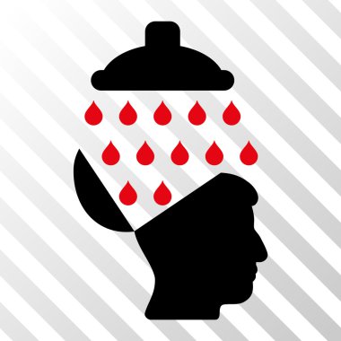 Açık beyin duş vektör simgesi