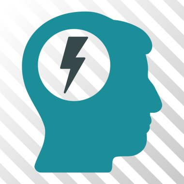 Beyin elektrik çarpması vektör simgesi