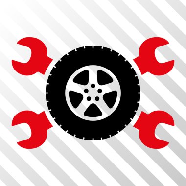 Lastik hizmet anahtarı vektör simgesi