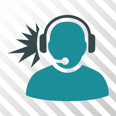 Operatör kulaklık sinyal vektör simgesi