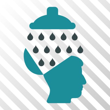 Açık beyin duş vektör simgesi