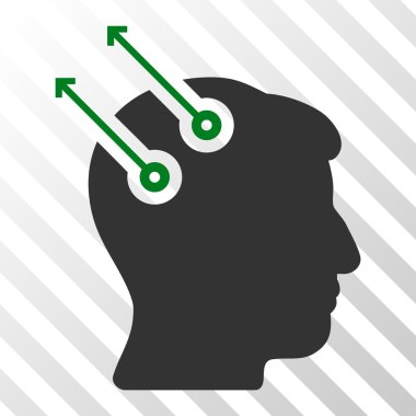 Sinirsel arayüz fişler vektör simgesi