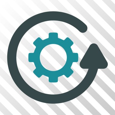 Gearwheel döndürme yönünü vektör simgesi