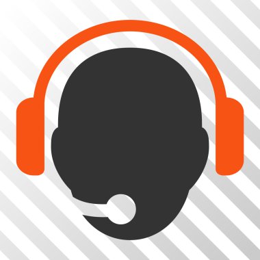 Operatör kafa vektör simgesi