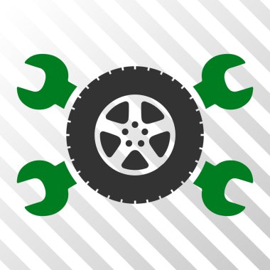 Lastik hizmet anahtarı vektör simgesi