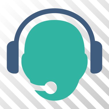 Operatör kafa vektör simgesi