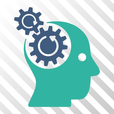 Beyin Gears döndürme vektör simgesi