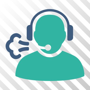 Operatör konuşma vektör simgesi