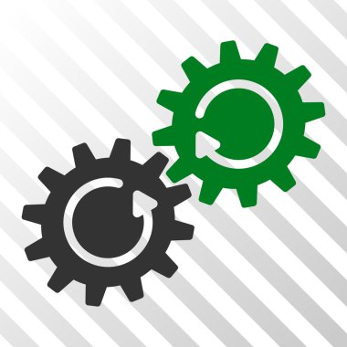 Dişli mekanizması döndürme vektör simgesi