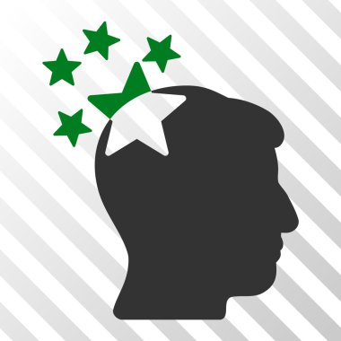 Kafa vektör simge yıldız vurdu