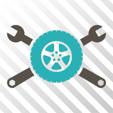 Lastik hizmet anahtarı vektör simgesi