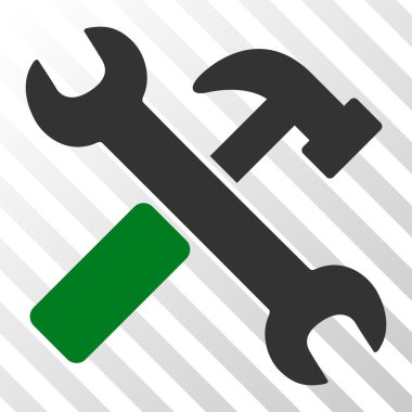 Çekiç ve anahtar vektör simgesi