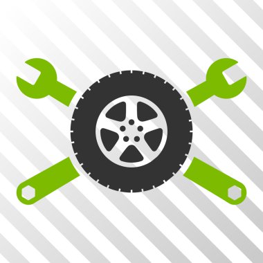 Lastik hizmet anahtarı vektör simgesi