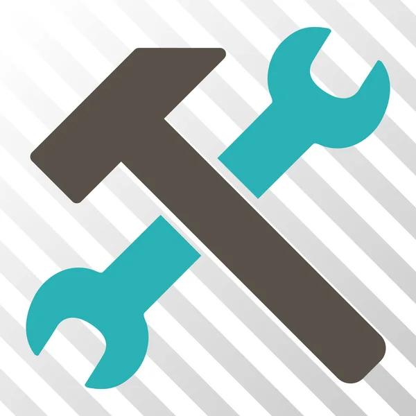 Ikona kladivo a klíč — Stockový vektor