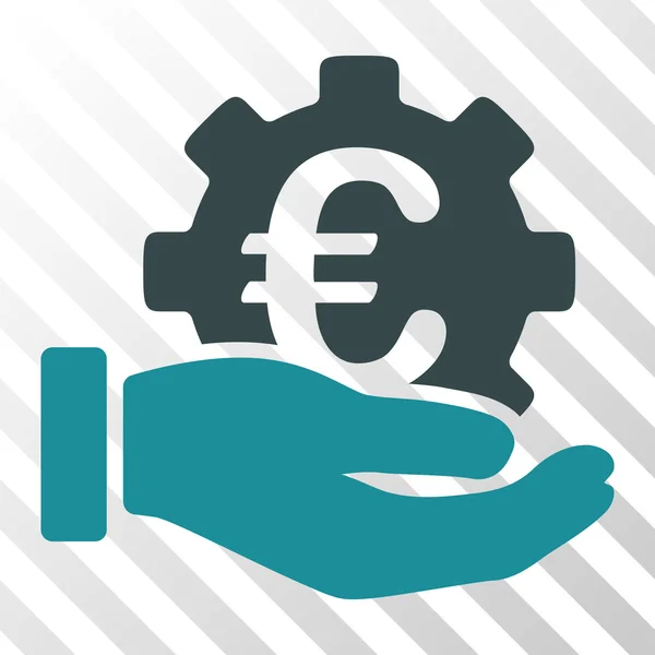 Euro Development Service Hand Vector Icon — Stock Vector
