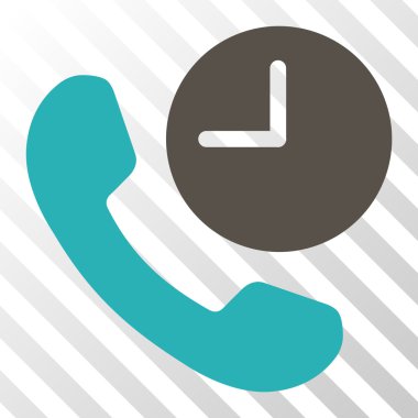 Telefon zaman vektör simgesi