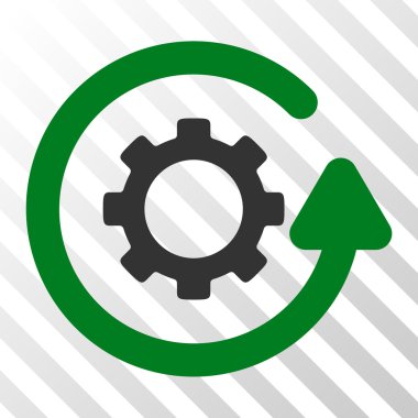 Gearwheel döndürme yönünü vektör simgesi