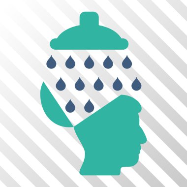 Açık beyin duş vektör simgesi