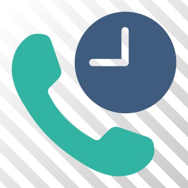 Telefon zaman vektör simgesi