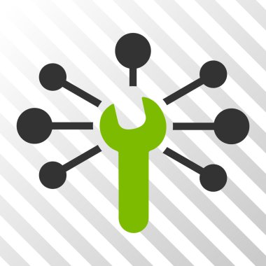 Hizmet anahtarı ilişkiler vektör simgesi