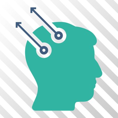 Sinirsel arayüz fişler vektör simgesi