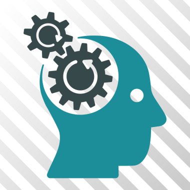 Beyin Gears döndürme vektör simgesi