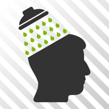 Beyin duş vektör simgesi