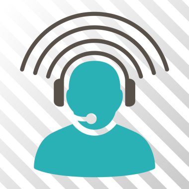 Operatör radyo sinyal vektör simgesi