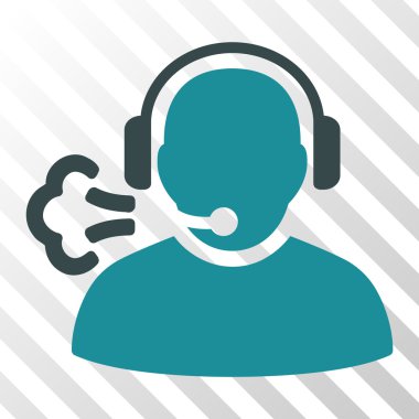 Operatör konuşma vektör simgesi