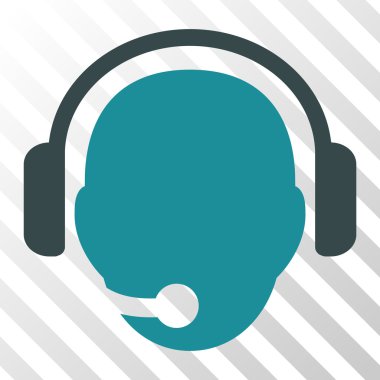 Operatör kafa vektör simgesi