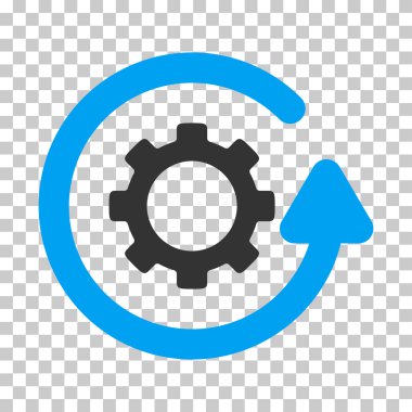 Gearwheel döndürme yönünü vektör simgesi