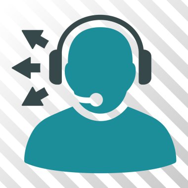 Operatör cevap konuşma vektör simgesi