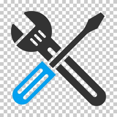 Somun anahtarı ve tornavida vektör simgesi