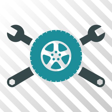 Lastik hizmet anahtarı vektör simgesi