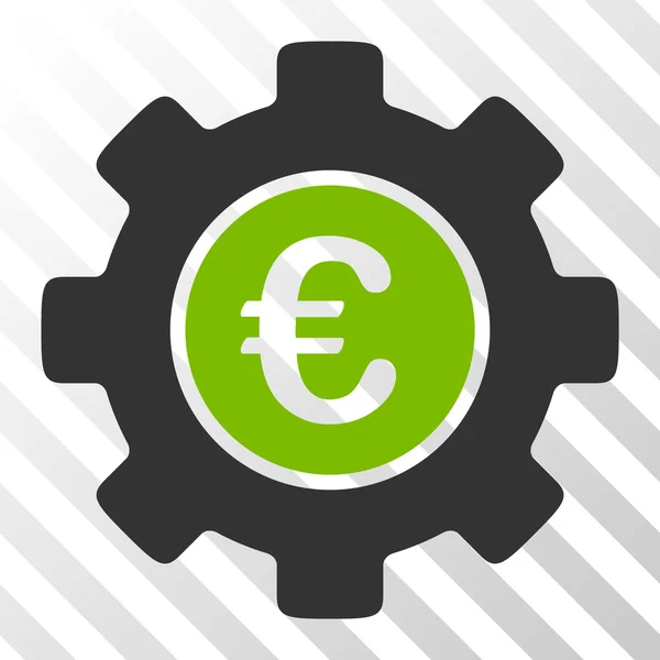 Euro fejlesztés fogaskerék vektor ikonra — Stock Vector