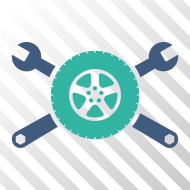 Lastik hizmet anahtarı vektör simgesi