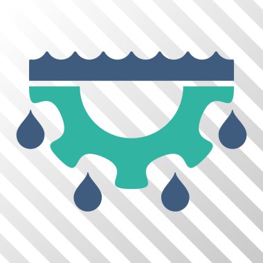 Su dişli damla vektör simgesi